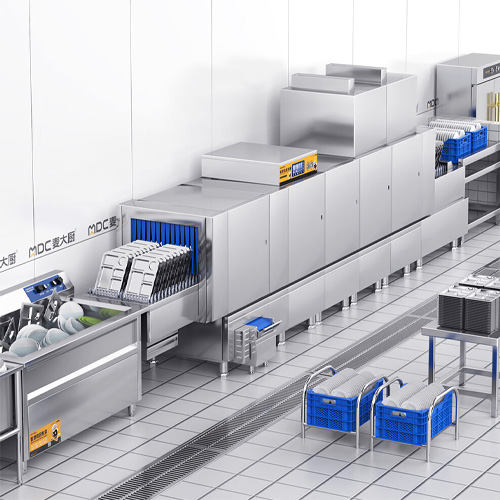 斜插式商用洗碗机的特点和优势 适合什么场景使用