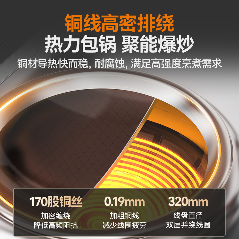 麦大厨旗舰款单头无尾小炒炉8kw食堂大火力电磁灶商用