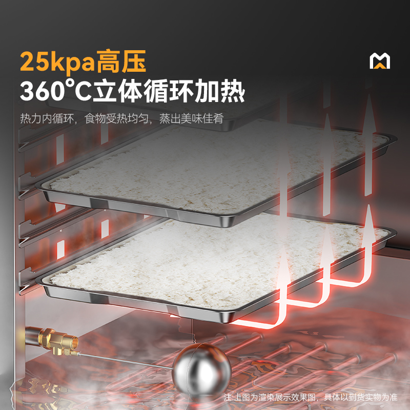MDC商用高原蒸柜电热款40盘双门蒸饭柜